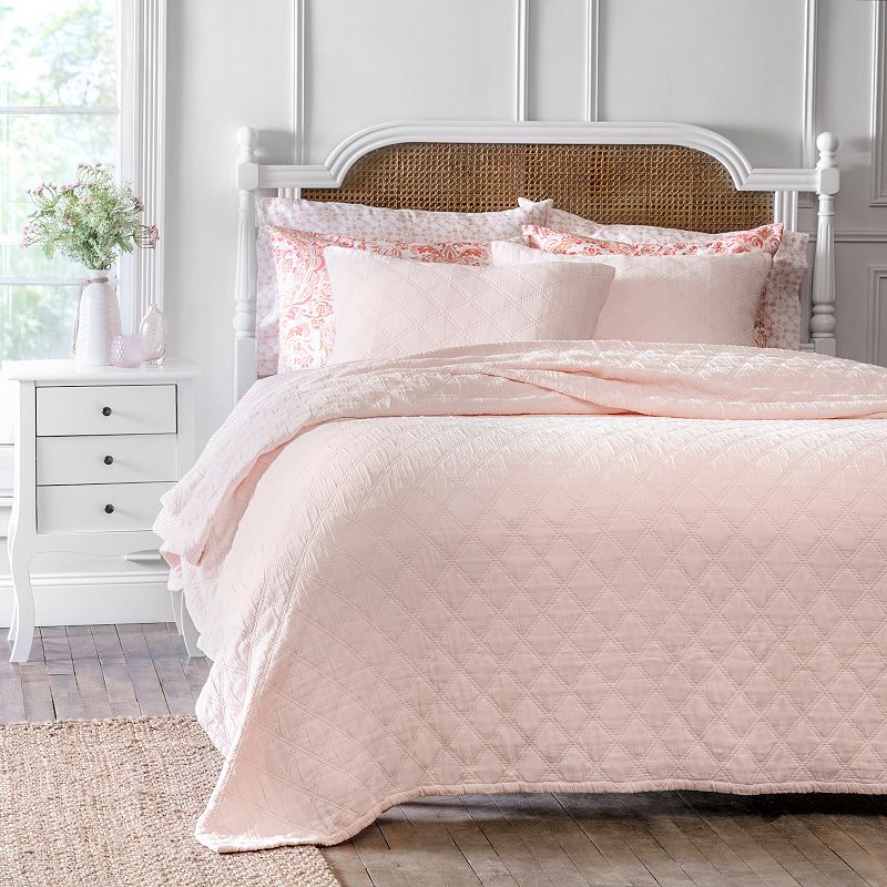 80577229 Martha Stewart Mariana Matelasse Coverlet Set or S sku 80577229