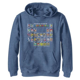 Boys 8-20 Nintendo Super Mario Periodic Table Hoodie