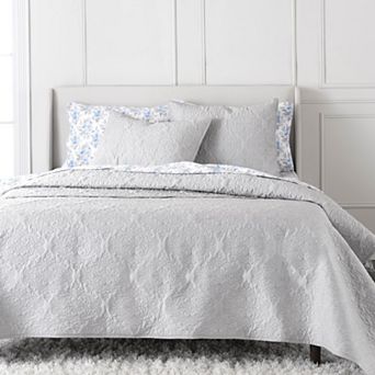 Martha Stewart Tessa Sateen 3 pc Quilt Set with Shams