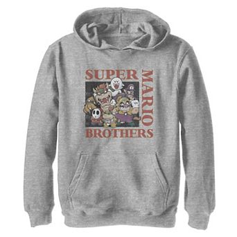 Boys 8-20 Nintendo Super Mario Villains Vintage Portrait Hoodie