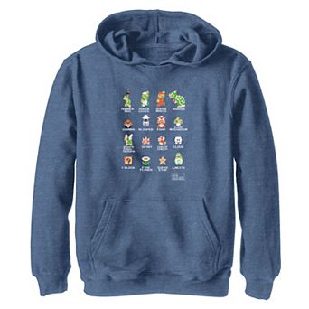 Boys 8-20 Nintendo Super Mario Bros Pixel Cast Hoodie