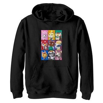 Boys 8-20 Nintendo Animal Crossing Characters Blocks Hoodie