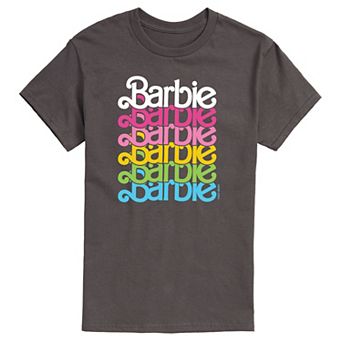 Men's Barbie Logo Rainbow Graphic Tee