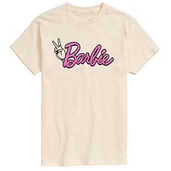 Men's Barbie Leopard Print Logo Graphic Tee