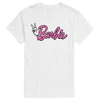 Men's Barbie Leopard Print Logo Graphic Tee
