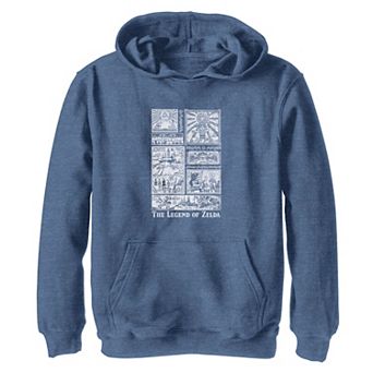 Boys 8-20 Nintendo The Legend Of Zelda History Squares Hoodie