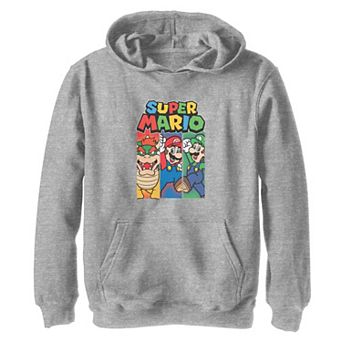 Boys 8-20 Nintendo Super Mario Bowser Mario Luigi Hoodie