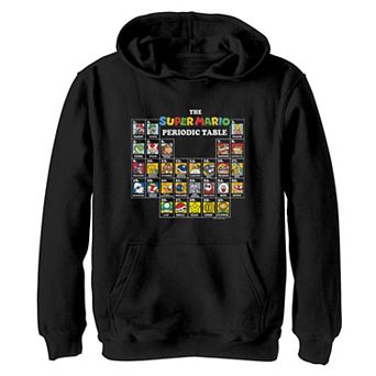 Boys 8-20 Nintendo Super Mario Periodic Table Hoodie
