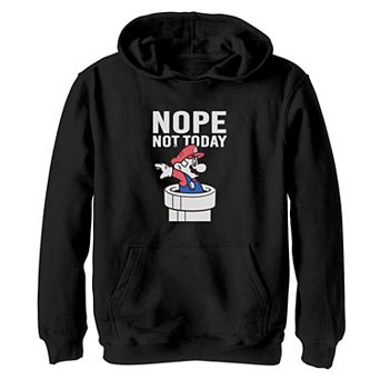 Boys 8-20 Nintendo Super Mario Nope Not Today Hoodie