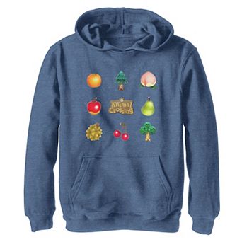 Boys 8-20 Nintendo Animal Crossing Items Found Title Logo Hoodie