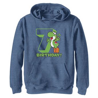 Boy's Nintendo Super Mario Yoshi 7th Birthday Hoodie
