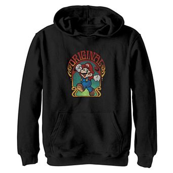 Boys 8-20 Nintendo Super Mario Original Mario Retro Portrait Hoodie