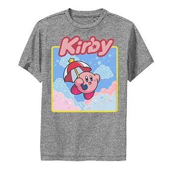 Boys 8-20 Nintendo Kirbi Flying With Umbrella Graphic Tee