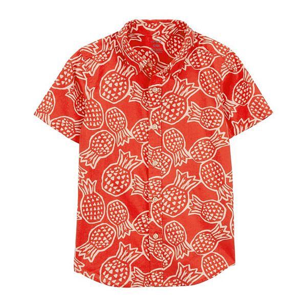 Boys 4-14 Carter's Pineapple Button-Down Shirt