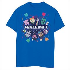 Girl's Minecraft Icons Logo Graphic Tee Light Pink X Large