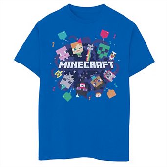 Boys 8-20 Minecraft Mob Party Celebration Graphic Tee