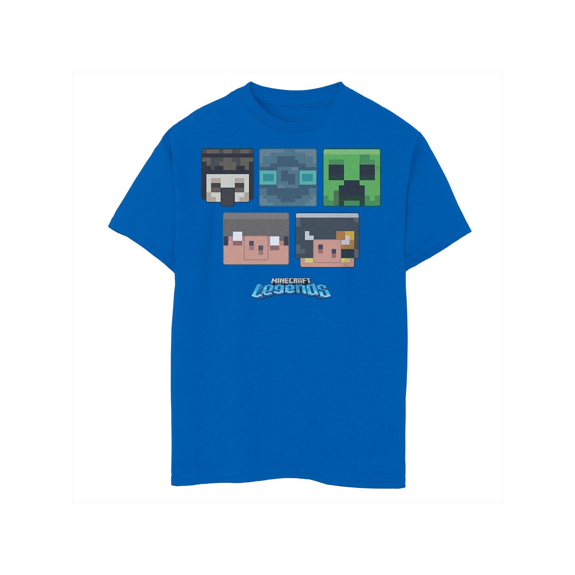 Boys 8-20 Minecraft Legends Mobs Heads Graphic Tee, Boys, Size: Small, Roy