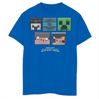 Boys 8-20 Minecraft Legends Mobs Heads Graphic Tee