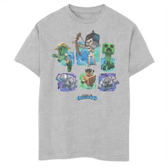 Boys 8-20 Minecraft Legends Watercolor Characters Graphic Tee