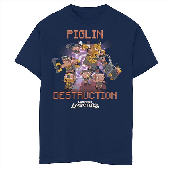 Boys 8-20 Minecraft Legends Piglin Destruction Graphic Tee