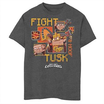 Boys 8-20 Minecraft Legends Fight Tusk & Hoof Graphic Tee