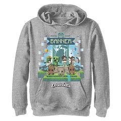 Boy's Minecraft Legends Raise Your Banner Graphic Tee White Small 