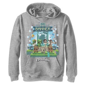 Boys 8-20 Minecraft Legends Raise Your Banner Defeat the Mobs Hoodie