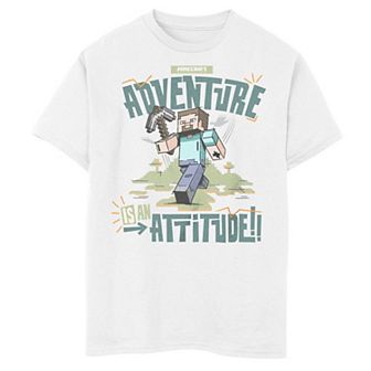 Boys 8-20 Minecraft Adventure Is An Attitude Graphic Tee