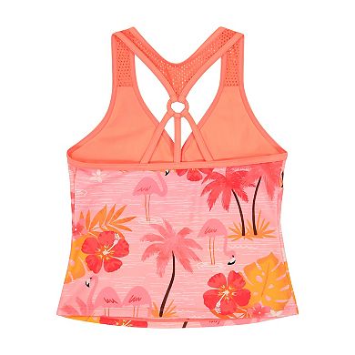 Girls 4-16 ZeroXposur O-Ring Tankini, Brief & Skirt Cover-Up 3-Piece Set in Regular & Plus