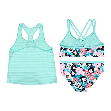 Girls 4-16 ZeroXposur Double Strap Bikini Swimsuit with Cover Up Tank Top