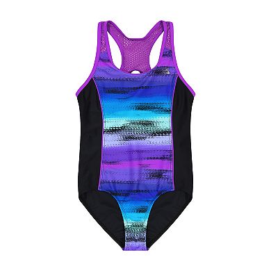 Girls 4-16 ZeroXposur Swimsuit & Rash Guard Top Set in Regular & Plus