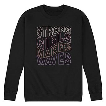 Men's Barbie Strong Girls Make Waves Fleece Sweatshirt