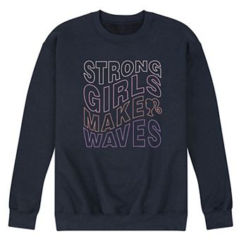 Men's Barbie Strong Girls Make Waves Fleece Sweatshirt