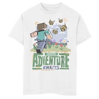 Boys 8-20 Minecraft Adventure Awaits Graphic Tee