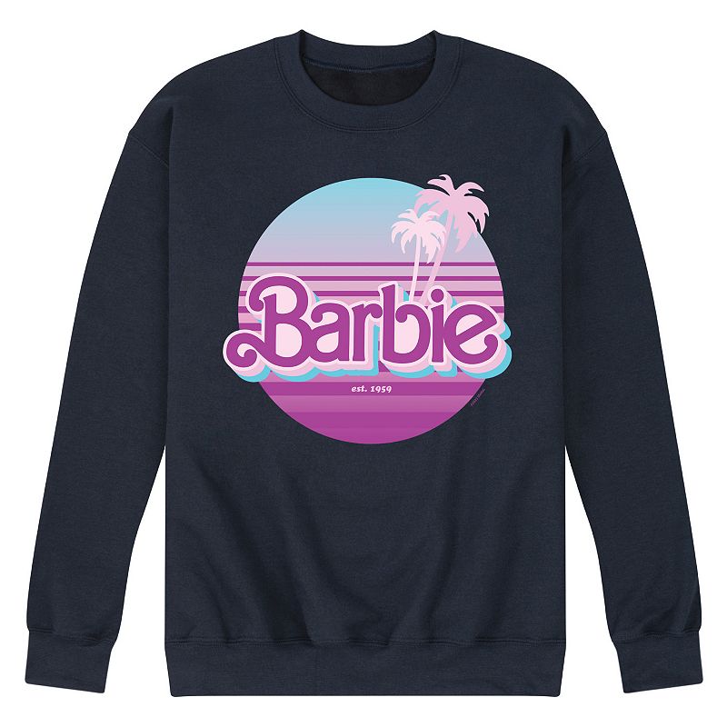 UPC 197587713987 product image for Men's Barbie Dream Summer Retro Sunset Fleece Sweatshirt, Size: Small, Blue | upcitemdb.com