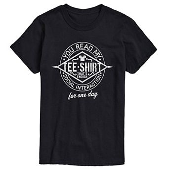 Big & Tall You Read Shirt Graphic Tee