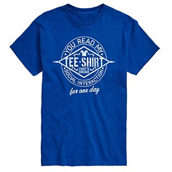 Big & Tall You Read Shirt Graphic Tee