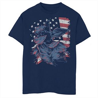 Boys 8-20 Stranger Things Demogorgon USA Flag Graphic Tee
