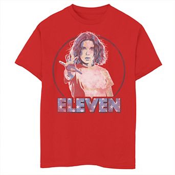 Boys 8-20 Stranger Things Eleven Stars Filled Letters Graphic Tee