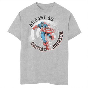 Boys 8-20 Marvel Fast Captain America Retro Comics Graphic Tee