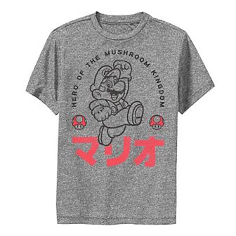 Boys 8-20 Nintendo Super Mario Kanji Graphic Tee