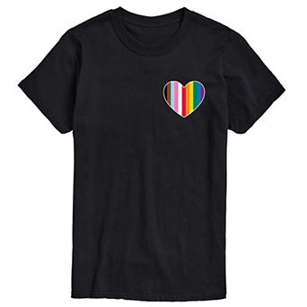 Big & Tall LGBTQ Flag Heart Graphic Tee