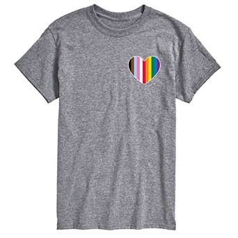 Big & Tall LGBTQ Flag Heart Graphic Tee