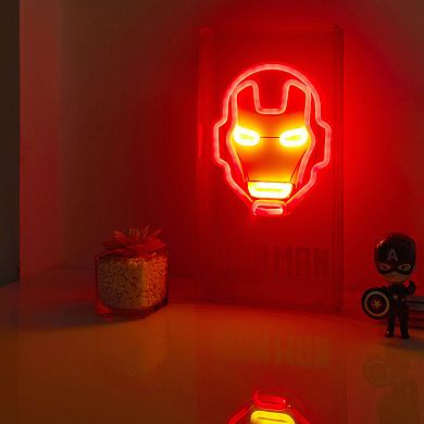 Idea Nuova Marvel Avengers Iron Man Neon LED Lamp Table Decor