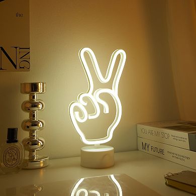 Idea Nuova Peace Neon Lamp Table Decor