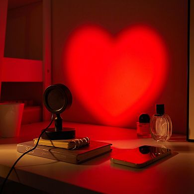 Idea Nuova Mini Heart LED Projector Lamp Table Decor