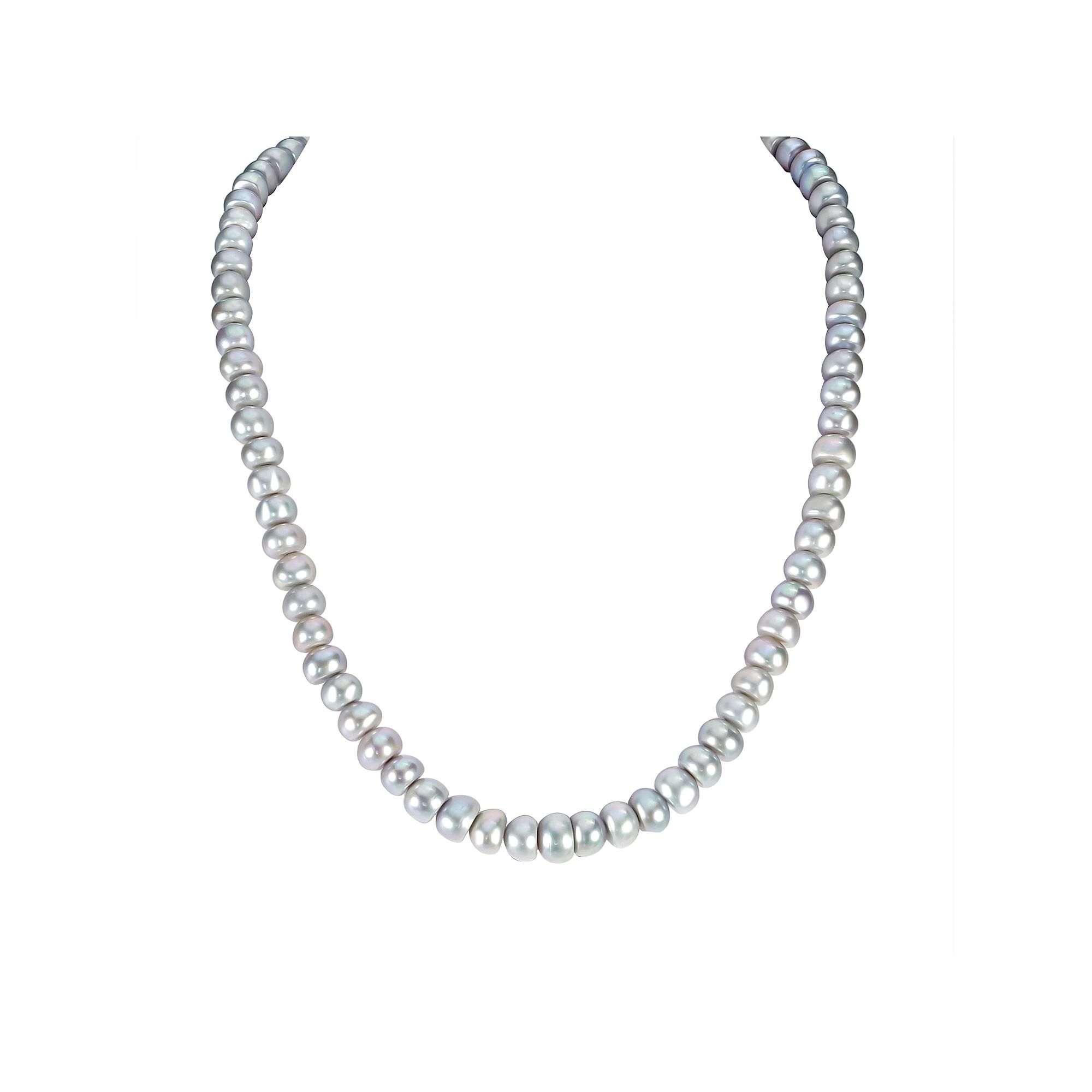 Gemistry Sterling Silver Freshwater Cultured Pearl Necklace, Womens, Size