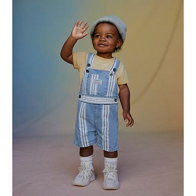 Baby Boys Levi's® Striped T-shirt and Jean Shortalls Set