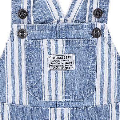 Baby Boys Levi's® Striped T-shirt and Jean Shortalls Set