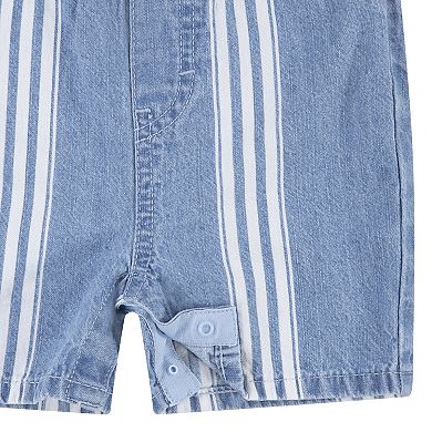 Baby Boys Levi's® Striped T-shirt and Jean Shortalls Set